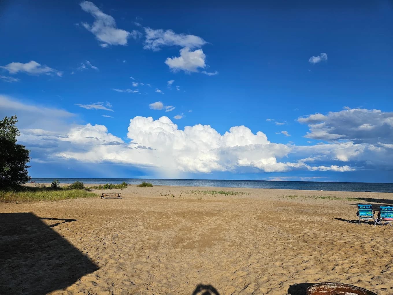 Sunny beach on Lake Huron